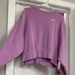 Nike Women's Purple Cropped Hoodie